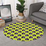 Halloween Witch Cauldron Pattern Print Round Rug