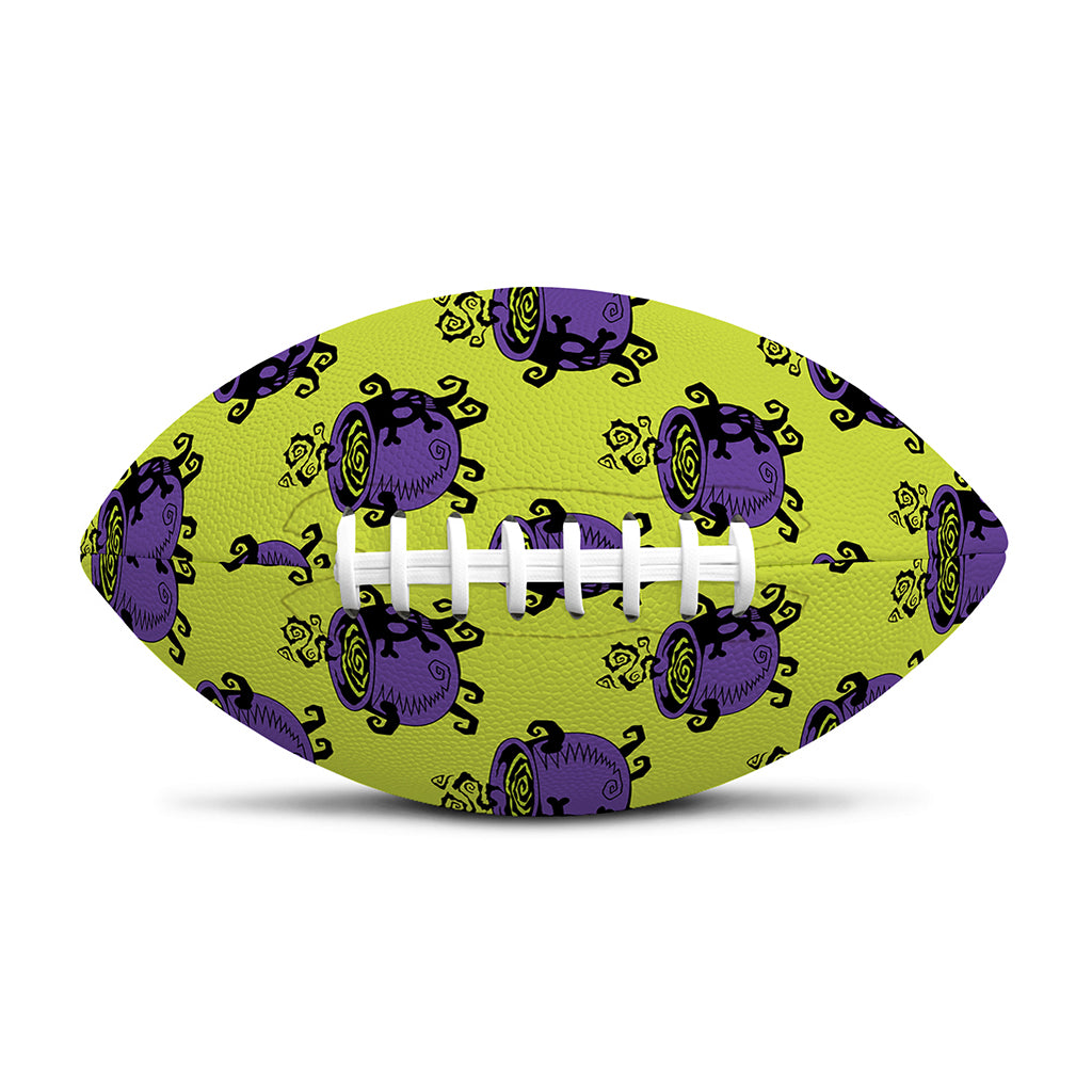 Halloween Witch Cauldron Pattern Print Rugby Ball