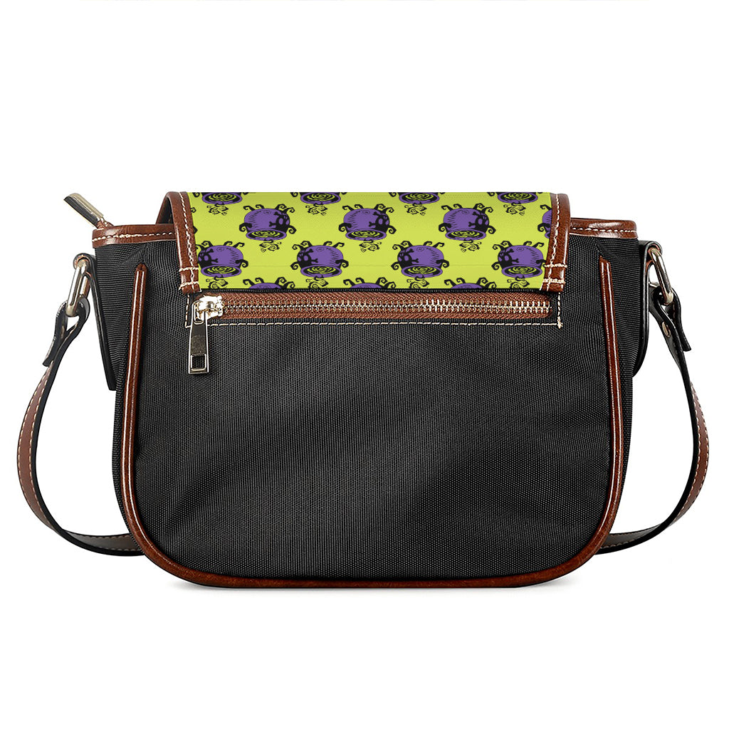 Halloween Witch Cauldron Pattern Print Saddle Bag