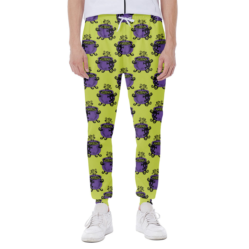 Halloween Witch Cauldron Pattern Print Scuba Joggers