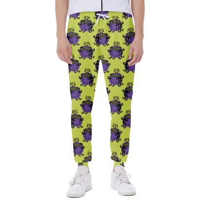 Halloween Witch Cauldron Pattern Print Scuba Joggers