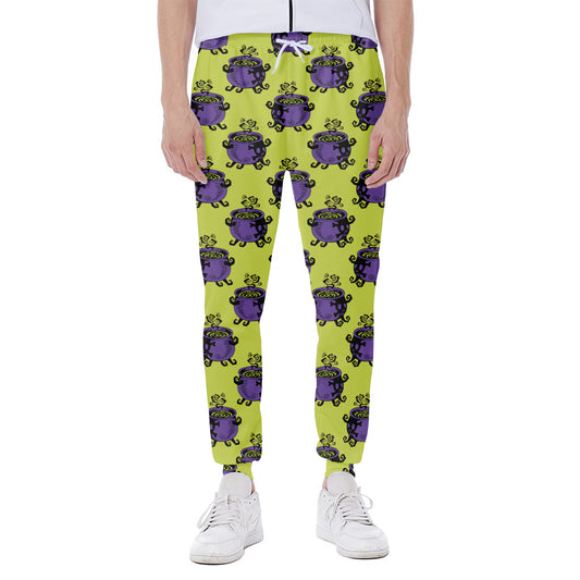 Halloween Witch Cauldron Pattern Print Scuba Joggers