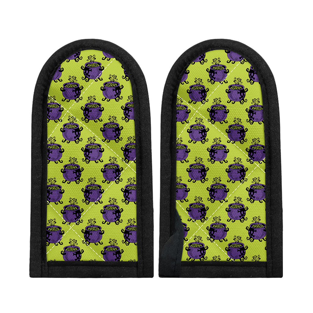 Halloween Witch Cauldron Pattern Print Skillet Handle Cover