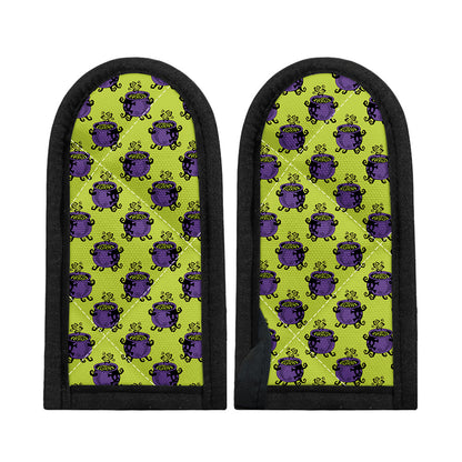 Halloween Witch Cauldron Pattern Print Skillet Handle Cover