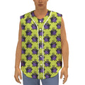 Halloween Witch Cauldron Pattern Print Sleeveless Baseball Jersey