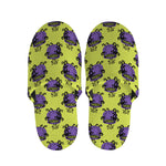 Halloween Witch Cauldron Pattern Print Slippers