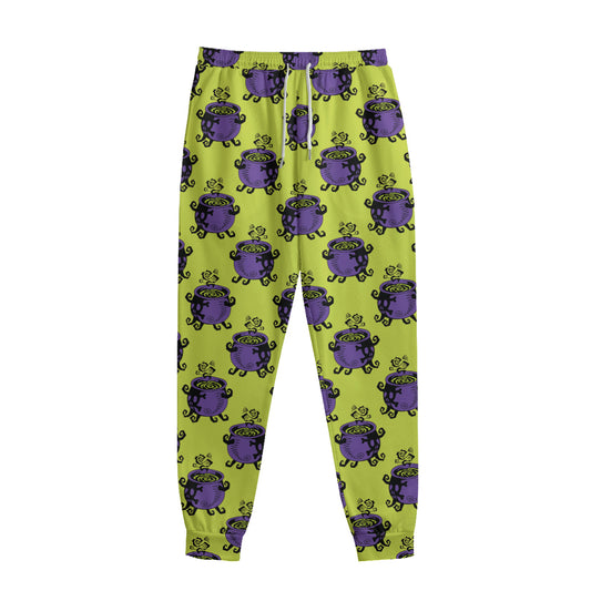 Halloween Witch Cauldron Pattern Print Sweatpants