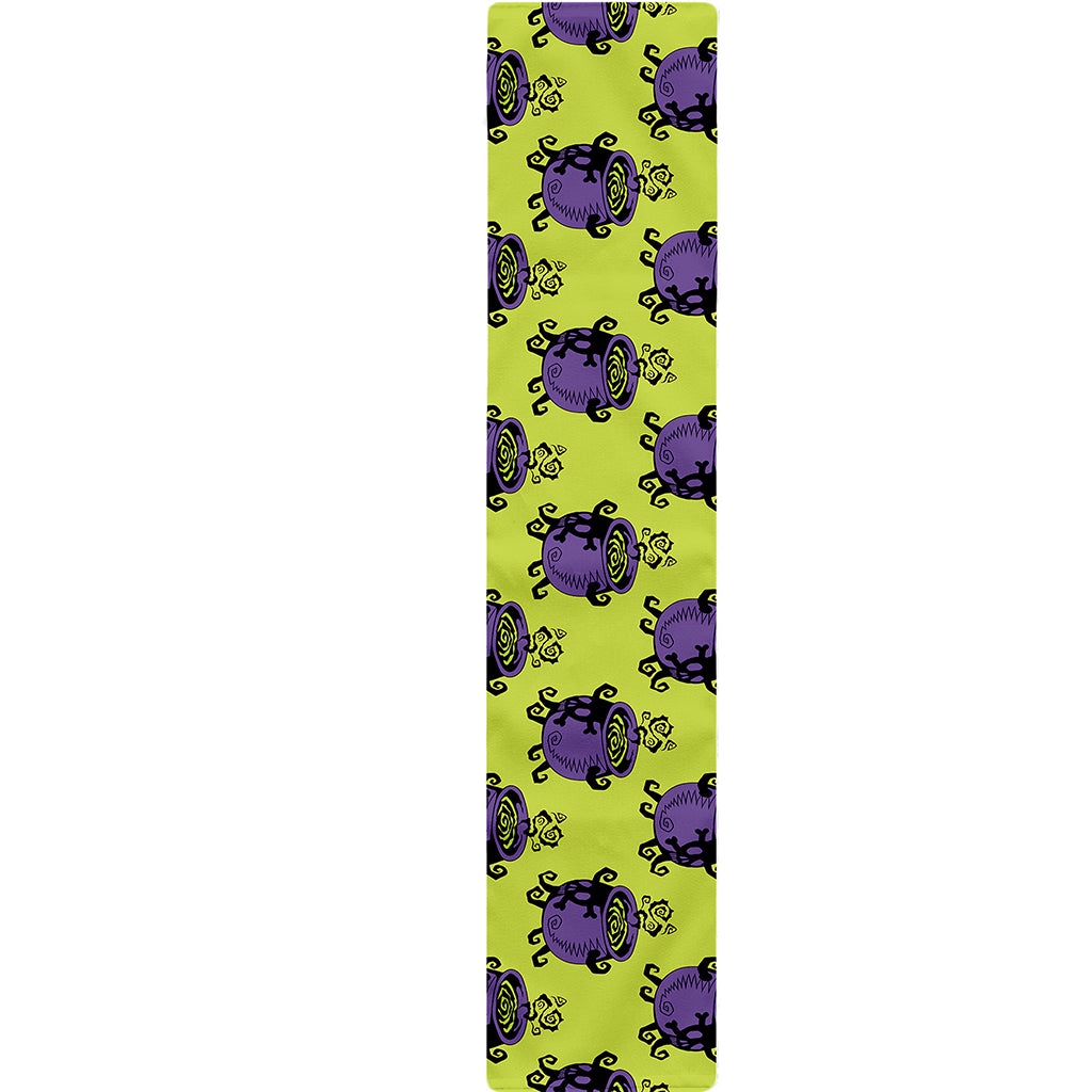 Halloween Witch Cauldron Pattern Print Table Runner