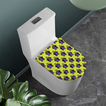Halloween Witch Cauldron Pattern Print Toilet Lid Cover