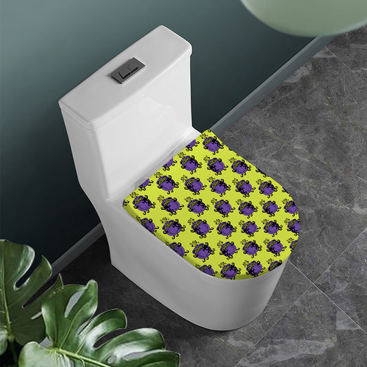 Halloween Witch Cauldron Pattern Print Toilet Lid Cover