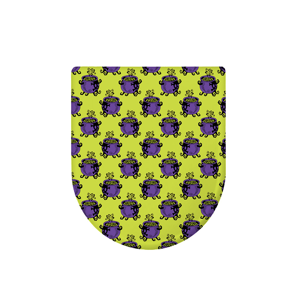 Halloween Witch Cauldron Pattern Print Toilet Lid Cover