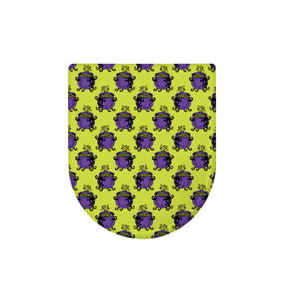 Halloween Witch Cauldron Pattern Print Toilet Lid Cover