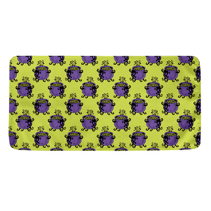 Halloween Witch Cauldron Pattern Print Towel