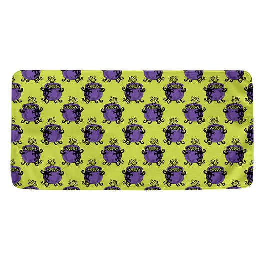 Halloween Witch Cauldron Pattern Print Towel