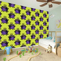 Halloween Witch Cauldron Pattern Print Wall Sticker