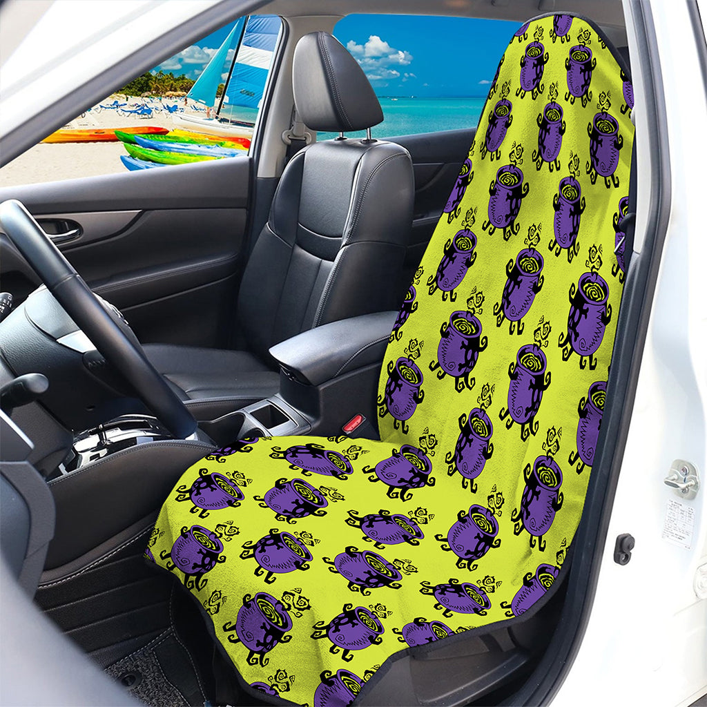 Halloween Witch Cauldron Pattern Print Waterproof Car Seat Cover