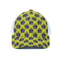 Halloween Witch Cauldron Pattern Print White Mesh Trucker Hat