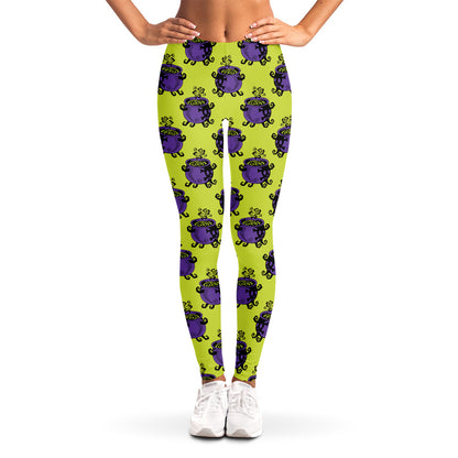 Halloween Witch Cauldron Pattern Print Women's Leggings