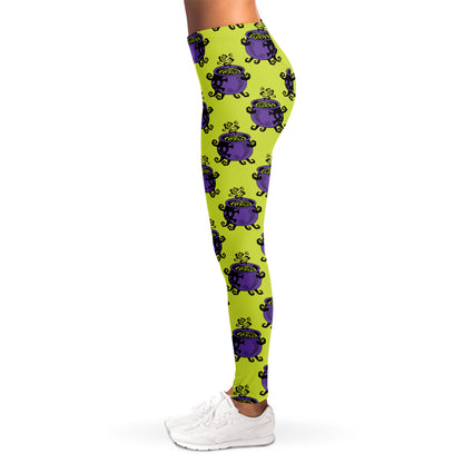 Halloween Witch Cauldron Pattern Print Women's Leggings