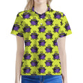 Halloween Witch Cauldron Pattern Print Women's Polo Shirt