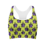 Halloween Witch Cauldron Pattern Print Women's Sports Bra