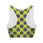 Halloween Witch Cauldron Pattern Print Women's Sports Bra