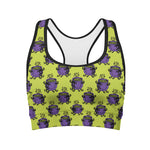Halloween Witch Cauldron Pattern Print Women's Sports Bra