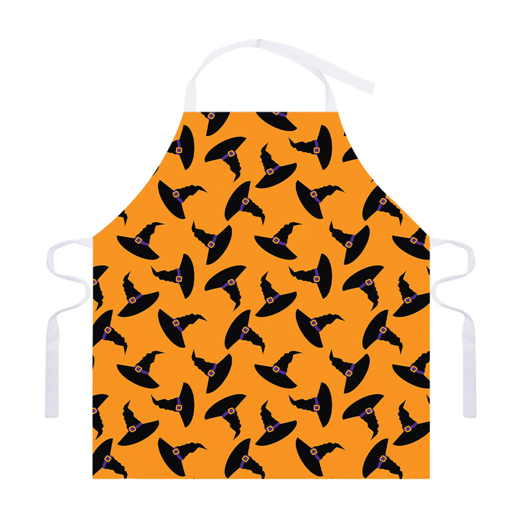 Halloween Witch Hat Pattern Print Adjustable Apron