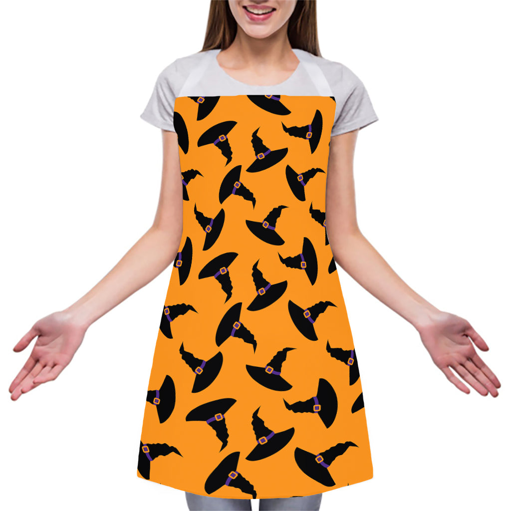 Halloween Witch Hat Pattern Print Adjustable Apron