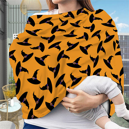 Halloween Witch Hat Pattern Print Baby Seat Cover