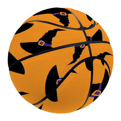 Halloween Witch Hat Pattern Print Basketball