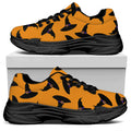 Halloween Witch Hat Pattern Print Black Chunky Shoes