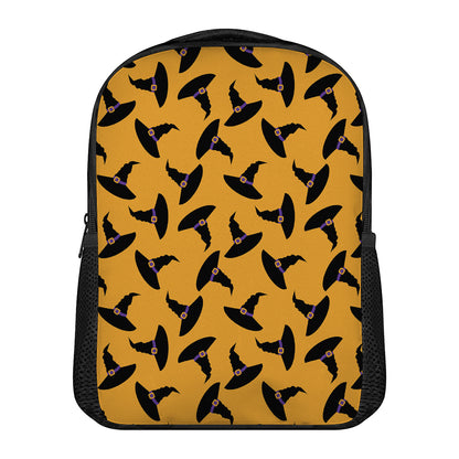 Halloween Witch Hat Pattern Print Casual Backpack