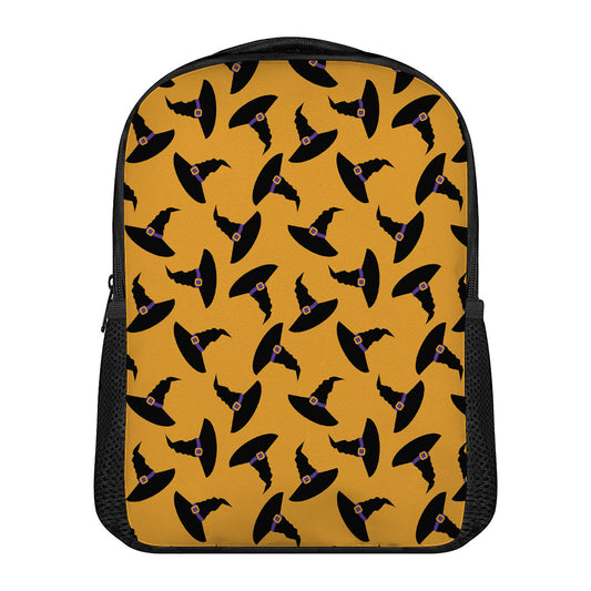 Halloween Witch Hat Pattern Print Casual Backpack