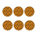 Halloween Witch Hat Pattern Print Coaster Set