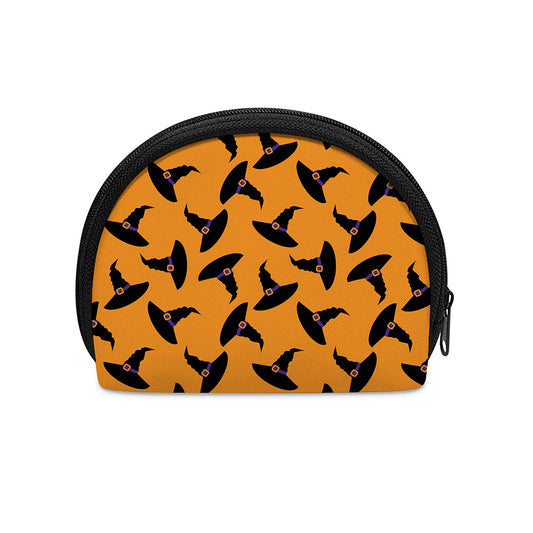 Halloween Witch Hat Pattern Print Coin Purse