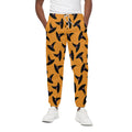 Halloween Witch Hat Pattern Print Cotton Sweatpants