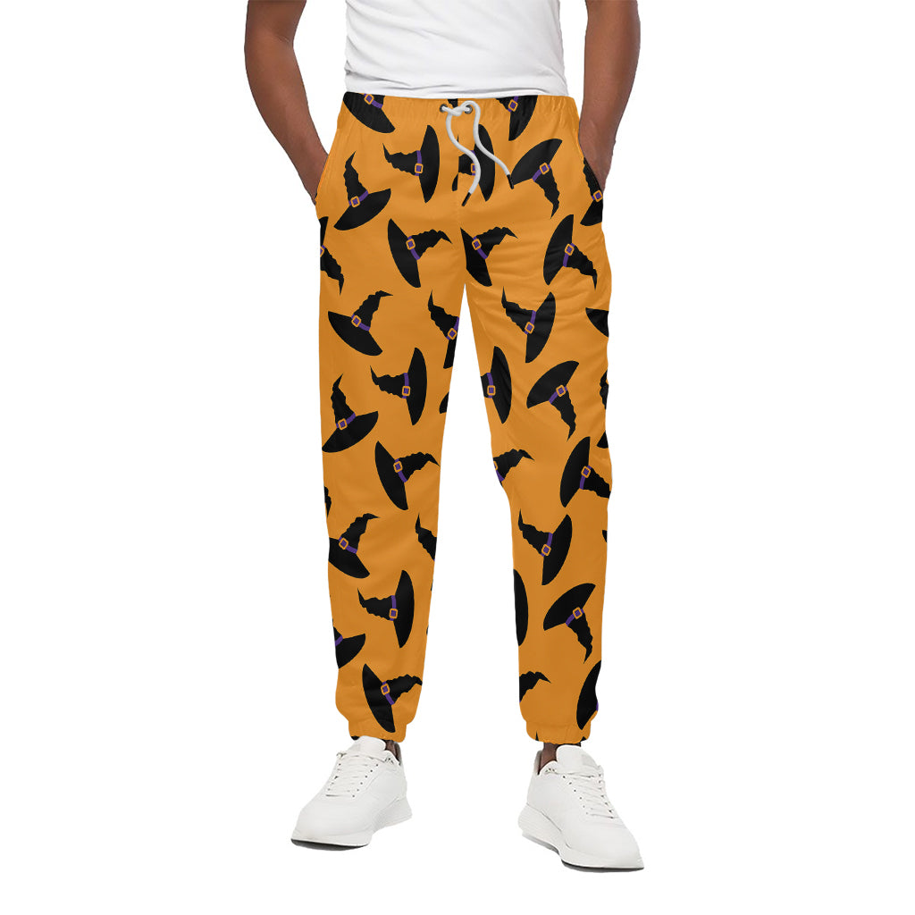 Halloween Witch Hat Pattern Print Cotton Pants
