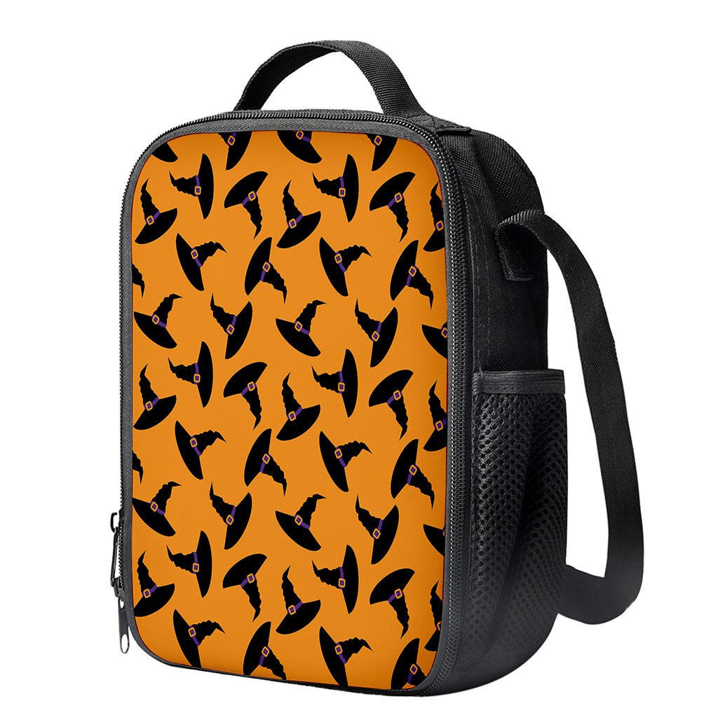 Halloween Witch Hat Pattern Print Crossbody Lunch Bag