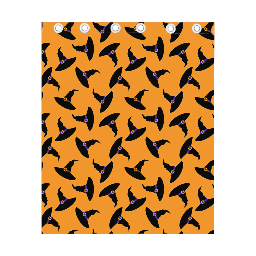 Halloween Witch Hat Pattern Print Curtain