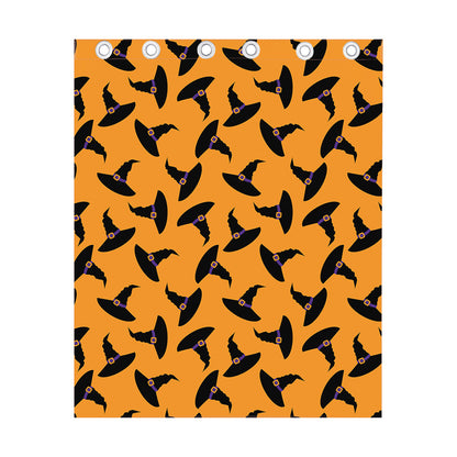 Halloween Witch Hat Pattern Print Curtain