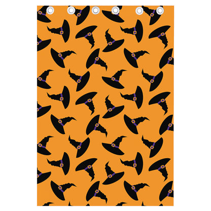 Halloween Witch Hat Pattern Print Curtain