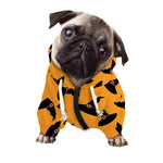 Halloween Witch Hat Pattern Print Dog Zip Up Hoodie