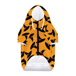 Halloween Witch Hat Pattern Print Dog Zip Up Hoodie