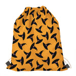 Halloween Witch Hat Pattern Print Drawstring Bag