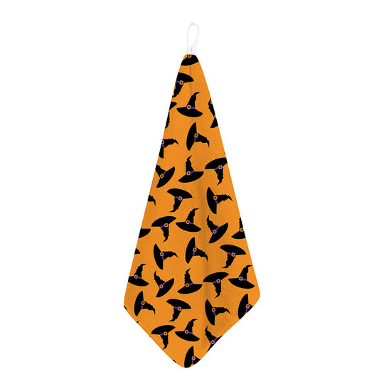 Halloween Witch Hat Pattern Print Hand Towel
