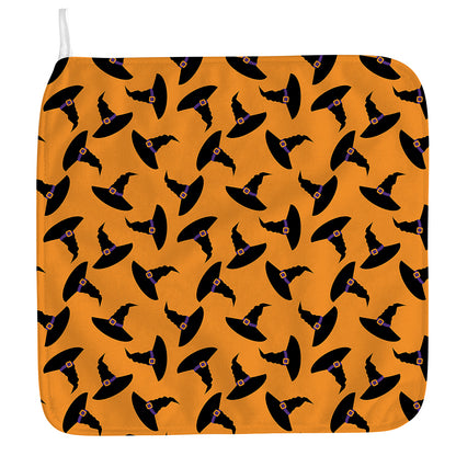Halloween Witch Hat Pattern Print Hand Towel
