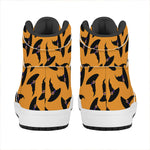 Halloween Witch Hat Pattern Print High Top Leather Sneakers
