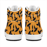 Halloween Witch Hat Pattern Print High Top Leather Sneakers