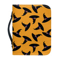 Halloween Witch Hat Pattern Print Leather Bible Cover